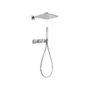 Душова система Tres Block System з термостатом, верхнім і ручним душем, полірована сталь (20725201AC)