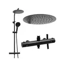 Душевой гарнитур Yoka BERGEN 25 BLACK черный с термостатом (BP.BERGEN THERM 25 BLK)