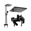 Душовий гарнітур Yoka CUBE 30 BLACK чорний з виливом (BP.CUBE 30 BLK)