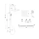 Душевой гарнитур Yoka FLOVA 20 BLACK черный с термостатом (BP.FLOVA THERM 20 BLK)