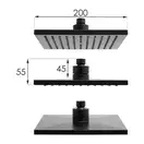 Душевой гарнитур Yoka FLOVA 20 BLACK черный с термостатом (BP.FLOVA THERM 20 BLK)
