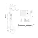 Душевой гарнитур Yoka FLOVA 25 BLACK черный с термостатом (BP.FLOVA THERM 25 BLK)