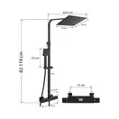 Душевой гарнитур Yoka GOBA 25 BLACK черный с термостатом (BP.GOBA-THERM-25-BLK)