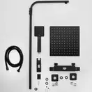 Душевой гарнитур Yoka GOBA 25 BLACK черный с термостатом (BP.GOBA-THERM-25-BLK)