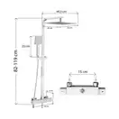 Душевой гарнитур YOKA GOBA 25 CHROME с термостатом (BP.GOBA-THERM-25-CHR)