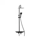 Душовий гарнітур Yoka OSLO 25 BLACK черный з полицею та краном (BP.OSLO 25 BLK)