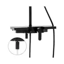 Душовий гарнітур Yoka OSLO 30 BLACK черный з полицею та краном (BP.OSLO 30 BLK)