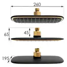 Душовий гарнітур Yoka ROXY GOLD BLACK MATT золотий з виливом (BP.ROXY)