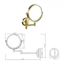 106101698 mirror Retro Дзеркало косметичне(золото), Bemeta (106101698)