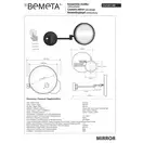 112101140 Дзеркало косметичне Dark з підсвічуванням Ø160 мм Bemeta Чехія (112101140)