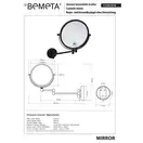 112201510 Dark Дзеркало косметичне Bemeta Чехія (112201510)