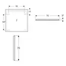 Дзеркало з LED підсвічуванням 70 х h70 см Geberit Option Basic Square  502.806.00.1