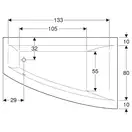 Дзеркало з LED підсвічуванням 70 х h70 см Geberit Option Basic Square  502.806.00.1