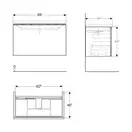 Дзеркало з LED підсвічуванням 80 х h70 см Geberit Option Basic Square  502.807.00.1