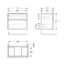 Дзеркало з LED підсвічуванням 80 х h70 см Geberit Option Basic Square  502.807.00.1