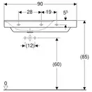 Дзеркало з LED підсвічуванням 80 х h70 см Geberit Option Basic Square  502.807.00.1
