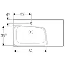 Дзеркало з LED підсвічуванням 80 х h70 см Geberit Option Basic Square  502.807.00.1