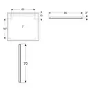 Дзеркало з LED підсвічуванням 80 х h70 см Geberit Option Basic Square  502.807.00.1