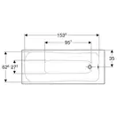 Дзеркало з LED підсвічуванням 80 х h70 см Geberit Option Basic Square  502.807.00.1