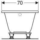 Дзеркало з LED підсвічуванням 80 х h70 см Geberit Option Basic Square  502.807.00.1