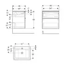 Дзеркало з LED підсвічуванням 100 х h70 см Geberit Option Basic Square  502.809.00.1