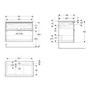 Дзеркало з LED підсвічуванням 100 х h70 см Geberit Option Basic Square  502.809.00.1