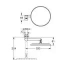 Зеркало косметическое Grohe Selection, тёмный графит, матовый (41077AL0) фото 2 Aquada.com.ua