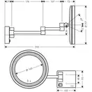Дзеркало Hansgrohe ADDSTORIS з підсвіткою LED бронзовий матовий (41790140)