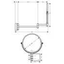 Зеркало косметическое Hansgrohe AddStoris, чёрный матовый (41791670) фото 4 Aquada.com.ua