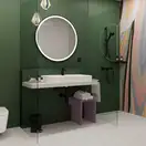 Дзеркало з підсвічуванням Ø900 мм Hansgrohe Xarita Lite S, чорний матовий  54967670