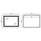 Дзеркало Mixxus WARM MR02-80x60-CASE з Led Touch, Anti-fog, димером, регулятором яскравості, годинн (MI6671)