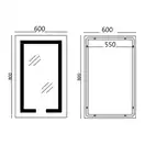 Дзеркало Mixxus HARD MR06-60x80 з Led Touch, Anti-fog, димером, регулятором яскравості, годинником (MI6929)