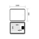 Дзеркало Mixxus Premium OLIVARY MR19-100x80-Reverse з Led Touch, Anti-fog, димером (3-6,5kK) (MP662 (MP6629)