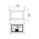 Дзеркало Mixxus Premium CUBIC MR14-70x50-Reverse з Led Touch, Anti-fog, димером, регулятором яскрав (MP6647)