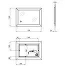 Зеркало Qtap Aries 500х700 с LED-подсветкой, Reverse QT037816015070W
