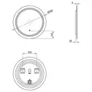 Зеркало Qtap Jay R590 с LED-подсветкой QT0778250359W