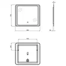 Зеркало Qtap Leo 800х700 с LED-подсветкой QT117814187080W