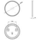 Зеркало Qtap Robin R600 Black с LED-подсветкой QT13786502B