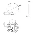 Зеркало Qtap Scorpio R590 с LED-подсветкой и антизапотеванием QT14782001W