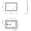 Зеркало Qtap Swan 500х700 с LED-подсветкой, Reverse QT167814145070W