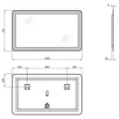 Зеркало Qtap Swan 1200x700 с LED-подсветкой QT1678141470120W