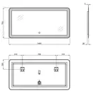 Зеркало Qtap Swan 1400х700 с LED-подсветкой QT1678141470140W