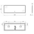 Зеркало Qtap Tern 1400х500 с LED-подсветкой QT1778142750140W