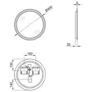 Зеркало Qtap Virgo R400 с LED-подсветкой QT1878250640W