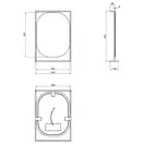 Зеркало Qtap Taurus 800х850х140 Black/Whitish oak с LED-подсветкой QT2478ZP600BWO