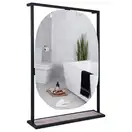 Зеркало Qtap Taurus 800х850х140 Black/Whitish oak с LED-подсветкой QT2478ZP600BWO