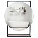 Зеркало Qtap Taurus 600х850х140 Black/Whitish oak с LED-подсветкой QT2478ZP700BWO