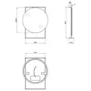 Зеркало Qtap Taurus 600х850х140 Black/Whitish oak с LED-подсветкой QT2478ZP700BWO