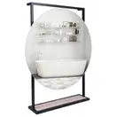 Зеркало Qtap Taurus 600х850х140 Black/Whitish oak с LED-подсветкой QT2478ZP700BWO