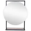 Зеркало Qtap Taurus 600х850х140 Black/Whitish oak с LED-подсветкой QT2478ZP700BWO